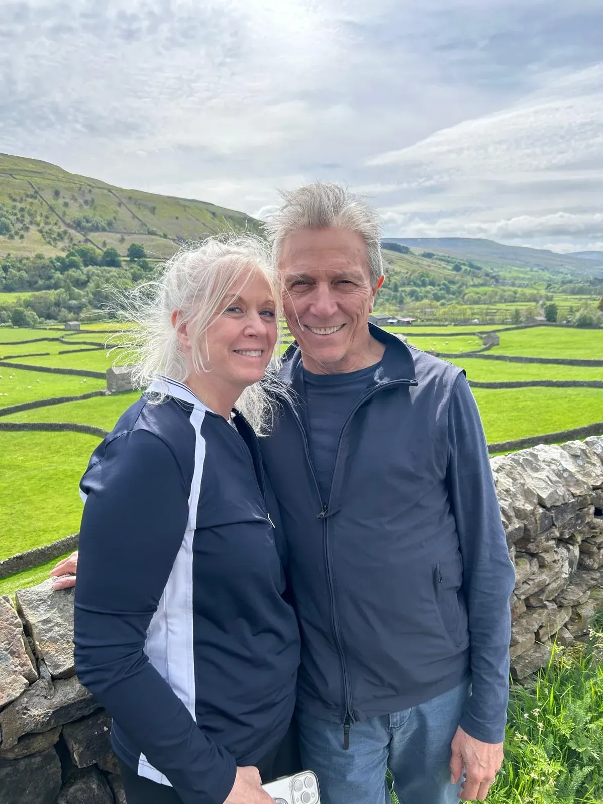 A couple enjoying the Yorkshire Dales on a private castles and villages day tour